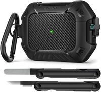 AirPods Case with Lock & Keychain & Cleaner Kit