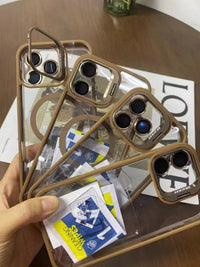 Luxury Magnetic Metal Lens Bumper Protection Case For iPhone 17 16 15 14 13 12 11 Pro Max Funda Wireless Charge Hard Clear Cover