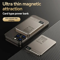 Ultra Wireless Magnetic Power Bank Travel Portable Fast Charging Capacity Digital External Battery For Magsafe IPhone CCC
