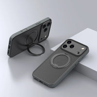 Upgraded 360 Magnetic Stand for iPhone 17 Pro Max Case with Camera Control, Fit for MagSafe with Ring, Mil-Grade Protection, Translucent Slim for iPhone 17 ProMax Case Ostand